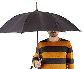 Image showing Man with umbrella