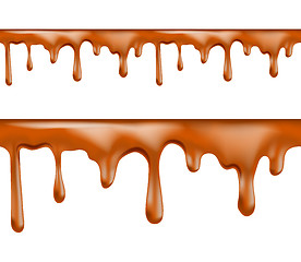 Image showing Sweet caramel drips seamless patterns