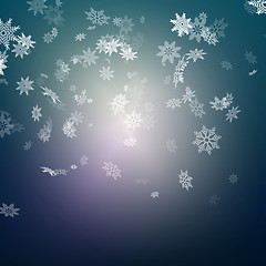 Image showing Christmas snowflakes background. EPS 10