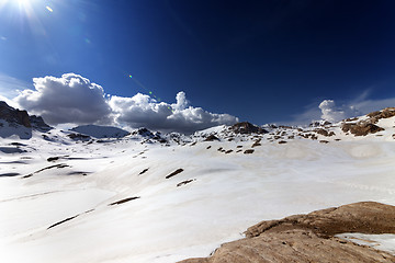 Image showing Snow plateau at nice day