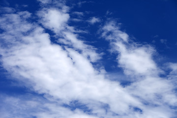 Image showing Beautiful blue sky with clouds