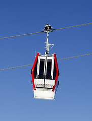 Image showing Gondola lift and blue sky