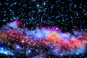 Image showing Blue and magenta nebula