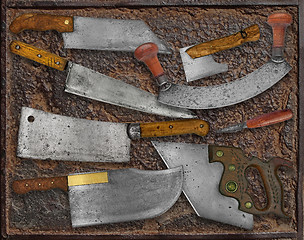 Image showing vintage kitchen utensils collage