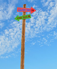 Image showing wooden post nude male female beaches