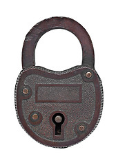 Image showing vintage copper padlock