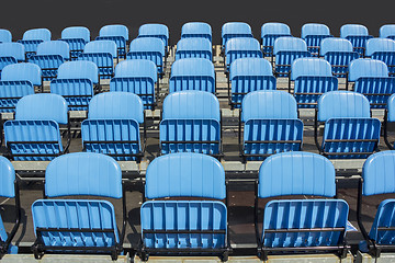 Image showing Blue Stadium Seats