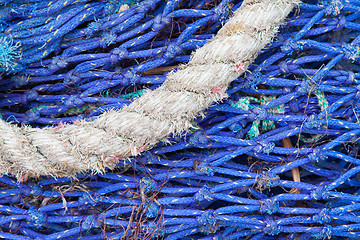 Image showing Abstract background with a pile of fishing nets