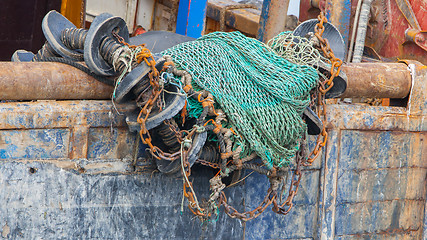 Image showing Abstract background with a pile of fishing nets