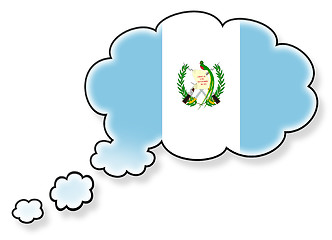 Image showing Flag in the cloud, isolated on white background