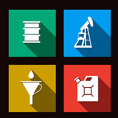 Image showing fuel set icons illustration