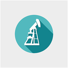 Image showing Oil, Industry button,vector