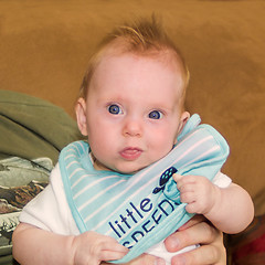 Image showing Cute almost four month old baby girl