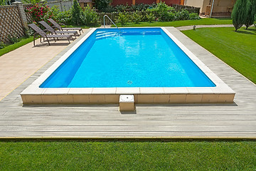 Image showing Swimming pool in the yard of a private home.