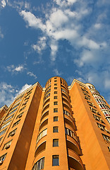 Image showing Fragment of an apartment house on sky background.