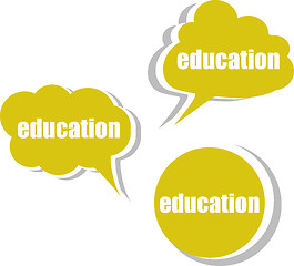 Image showing education. Set of stickers, labels, tags. Template for infographics