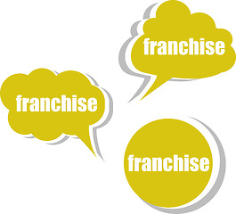 Image showing franchise. Set of stickers, labels, tags. Template for infographics