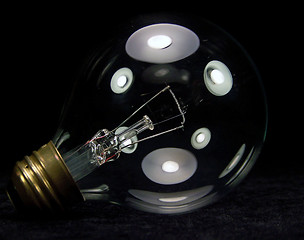 Image showing Close Up of a Clear Light Bulb