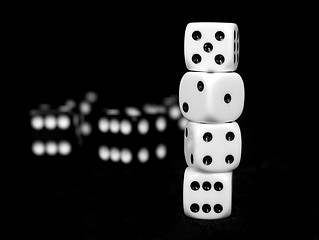 Image showing Stack of White Dice