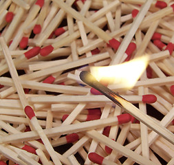 Image showing Burning Match