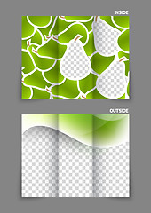 Image showing Pears texture tri fold brochure