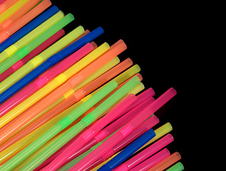 Image showing Colorful Straws