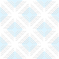 Image showing Diagonal white wavy lines with blue pattern