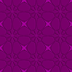 Image showing Purple flourish embossed tile ornament