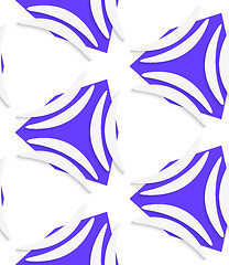 Image showing White banana shapes on purple shapes seamless pattern