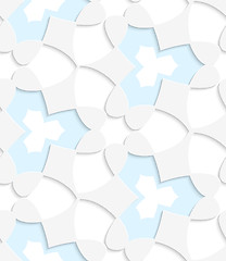 Image showing White and blue geometrical seamless pattern