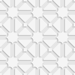 Image showing White triages and stars with shadow tile ornament