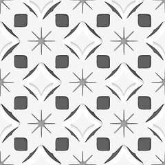Image showing White snowflakes on dark gray seamless