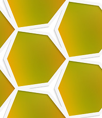 Image showing White hexagonal net with mesh seamless pattern