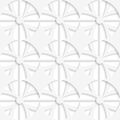 Image showing Geometric white pattern with layering