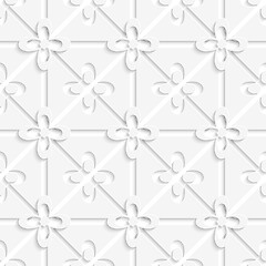 Image showing White flowers in and out pattern