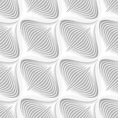 Image showing White diagonal wavy net layered seamless pattern