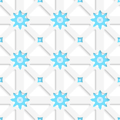 Image showing White net and snowflakes with shadow tile ornament