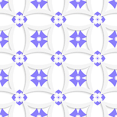 Image showing White rhombuses and blue layering