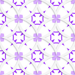 Image showing White vertical pointy squares with purple layering seamless