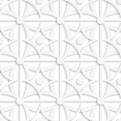 Image showing Geometric white pattern with layering and dots