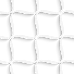 Image showing White diagonal wavy net seamless pattern