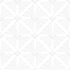 Image showing Diagonal white wavy lines and pointy squares pattern