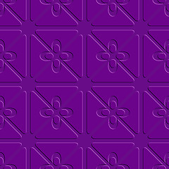 Image showing Embossed purple flourish simple pattern
