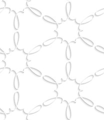 Image showing White simple flower swirl seamless pattern