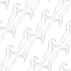 Image showing White striped curved lines and swirls seamless