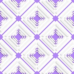 Image showing Diagonal offset squares and purple net pattern