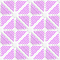 Image showing Diagonal magenta wavy lines pattern