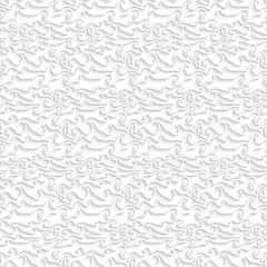 Image showing White curved lines seamless pattern