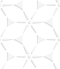 Image showing White geometrical triangles and stars seamless pattern