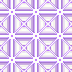 Image showing White triangles with lines and violet tile ornament